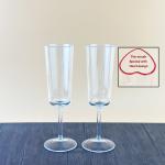 Heart Design Fda Plastic Champagne Glasses Dishwasher Safe