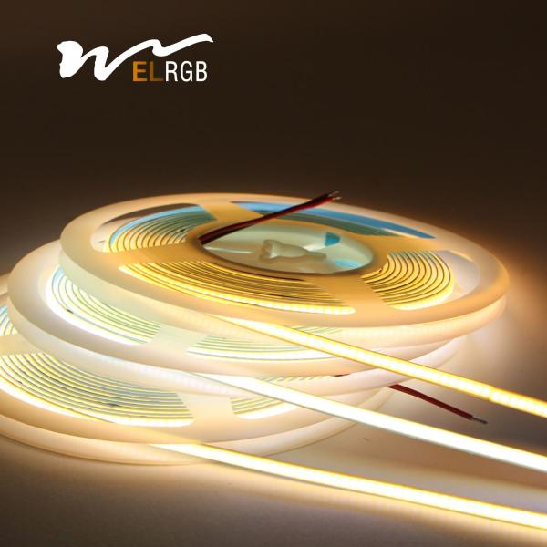 5mm Ultra Slim COB LED Strip 384LEDs/M 12V/24V High Density RA90 3000K Flexible