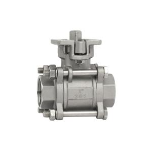 Wholesale Stainless Steel Gland 3PC High Plateform Ball Valve with Female Thread and Efficiency from china suppliers
