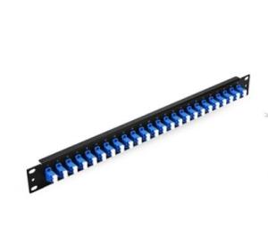 Wholesale 1U 19&quot; Fiber Adapter Panel Plate Cold Rolling Steel 12/2 Ports Simplex SC Or Duplex LC from china suppliers