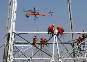 Wholesale Silver High Voltage Transmission Towers , High Tension Overhead Line Tower from china suppliers