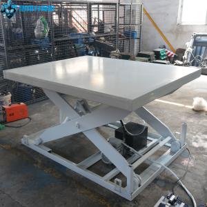 Wholesale 4 Tons Electric Stationary Lift Table Stationary Scissor Lift Mechanism White Fixed Scissor Lift Platform from china suppliers