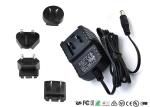 AC DC Wall Mount Interchangeable Plug Power Adapter Input 50hz / 60hz 12V 0.5A