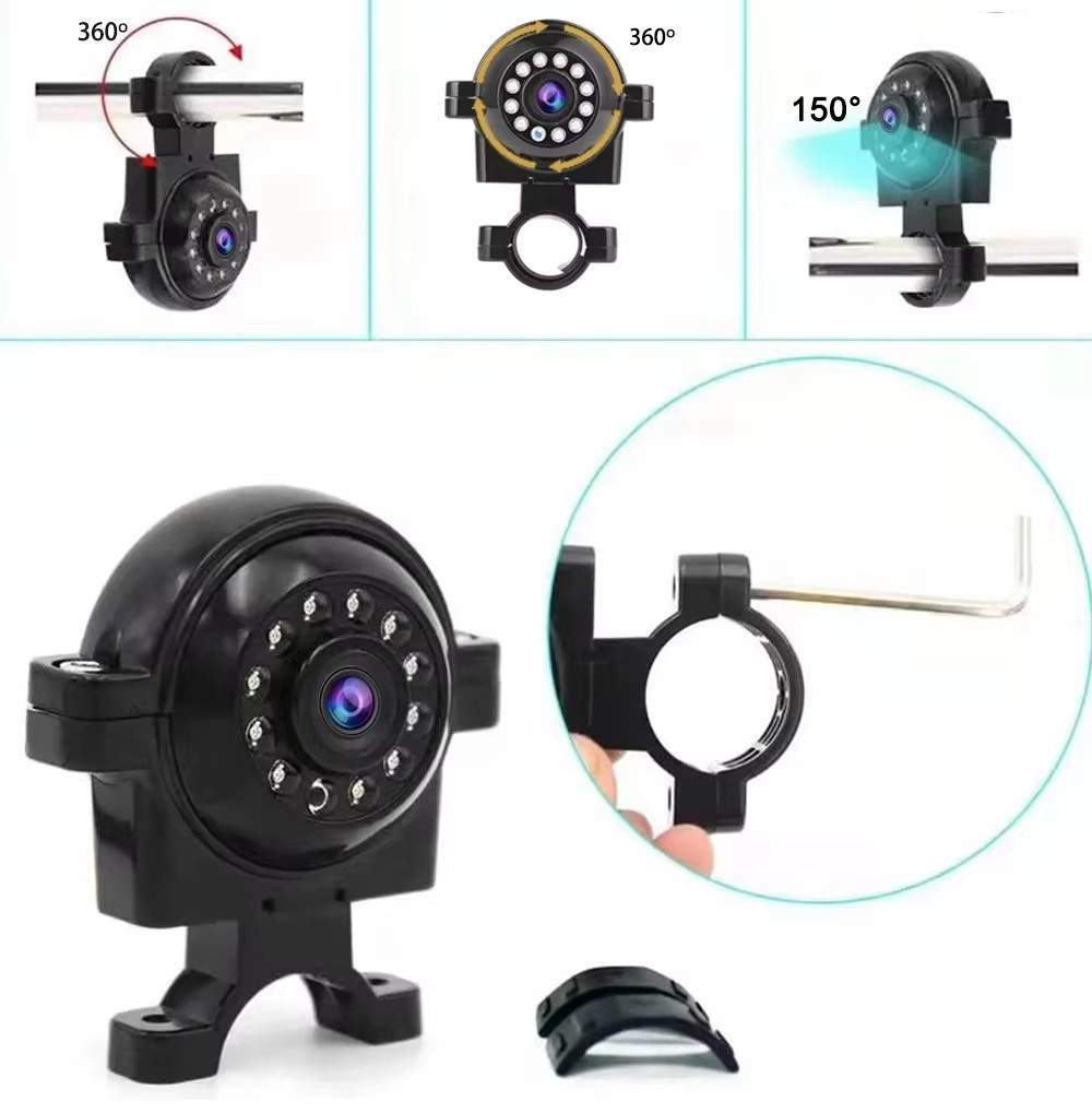 1080P Wide-Angle Front And Rear Side View Camera Night Vision AHD Car Bus Truck Reversing Rearview Camera