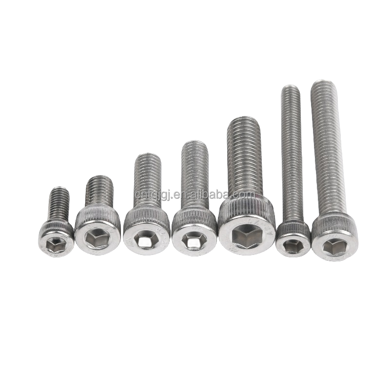 DIN Standard M3 M4 M5 M6 M8 304 Stainless Steel Hexagon Socket Bolt and Screw for Motorcycle Measurement System in Metric