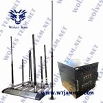 500 Meters Portable Bomb Jammer Aluminum Alloy Casing 2G 3G 4G 5G 500W
