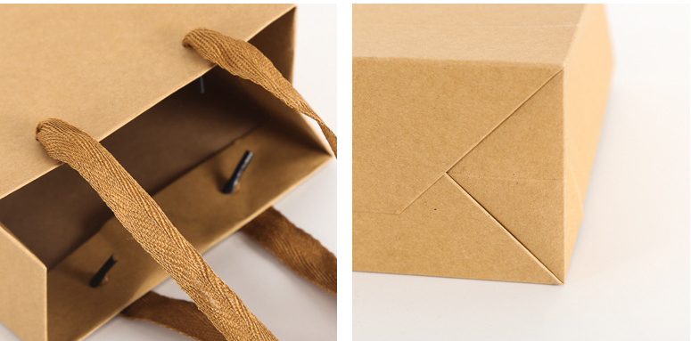 Simple Style Gift Bags With Ribbon Handles CMYK 4 Color Offset Printing