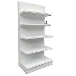 Factory Good Quality Store Equipment Shelf Gondola Supermarket Shelves White