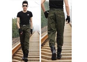 Wholesale Anti - Friction Army Green Skinny Cargo Pants Long Style With 2 Tactical Pockets from china suppliers