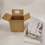 Frozen Food Silver Insulated Shipping Box Liners Thermal Insulation Container