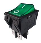 High Quality R5 Green Illuminated Rocker Switch, 32*25mm, 20A 125V, ON-OFF, 10