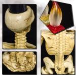 Resin Halloween Skull Candle Holder for Table Halloween Candlestick Holders