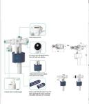 White Plastic Water Tank Adjustable Plastic Toilet Flush Fill Valve For Toilet