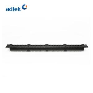 Wholesale Blank Copper Patch Panel Label Mark Cat6 UTP 1U 24 Ports RJ45 Coupler Patch Panel from china suppliers