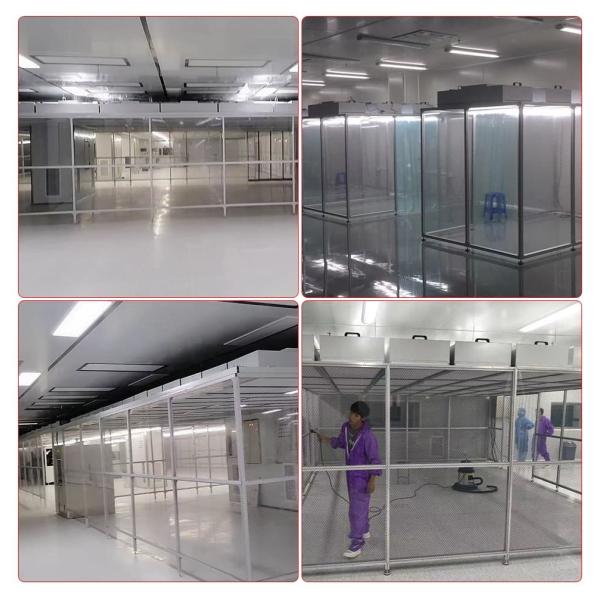 ISO Class 5 Cleanroom Booth with Anti-Static Aluminum Construction and Adjustable Airflow Control
