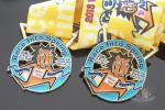 5K Child Fun Run Marathon Bespoke Metal Award Medals And Ribbons Shiny Gold