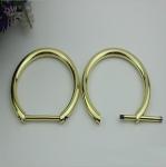 2018 Shiny gold big metal adjustable strap d buckle 30 mm for handbag