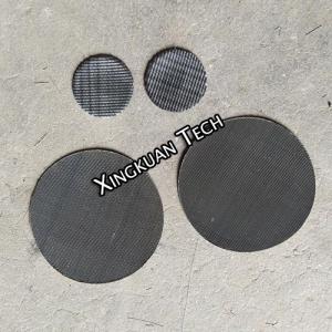 China Extruder Screen Pack Filter Disc Black Wire Mesh Cloth Round Pieces on sale