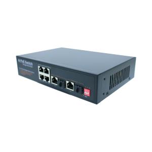 Wholesale IP30 Unmanaged POE Switch 4 PoE Ports 1 SFP 1 Network Port 1 Combo from china suppliers