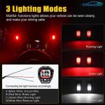 ABS Plastic Car Spares Parts Jeep JK Rear Window Hinge Cover With LED Brake
