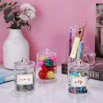 Clear Plastic Cotton Swab Holder Dispenser For Bathroom