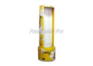 China Rigid Recyclable Cardboard Merchandising Displays Round Base With 40 Hooks on sale