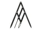 Stainless steel Black Eyebrow Microblading Tool Tattoo Eyebrow Ruler