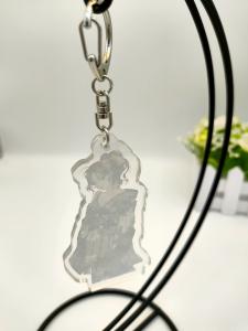 Wholesale transparent Acrylic Sheet Keychain Engraved double sided printing from china suppliers