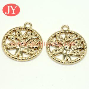 Wholesale Hanging Plating Gold ColorCustomized round shape metal tag for handbags from china suppliers