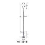 Adjustable Hook Cable Suspension Kits For Picture Hanging Systems YW86477