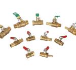 Round Pipe C10200 Brass Ball Valve Air Pneumatic Hose Barb Inline Fitting