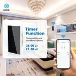 OEM 110V American Black Touch 3 Gang 3 Way Smart Switch Voice Control TuyaAPP
