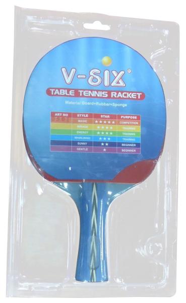 Standard Size Table Tennis Rackets For Beginners 5 Star ITTF Rubber Walnut Wood