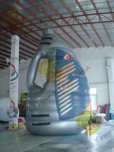 Wholesale Blue Giant Tarpaulin Inflatable Product Replicas , Blow Up Bottle For Advertisement from china suppliers