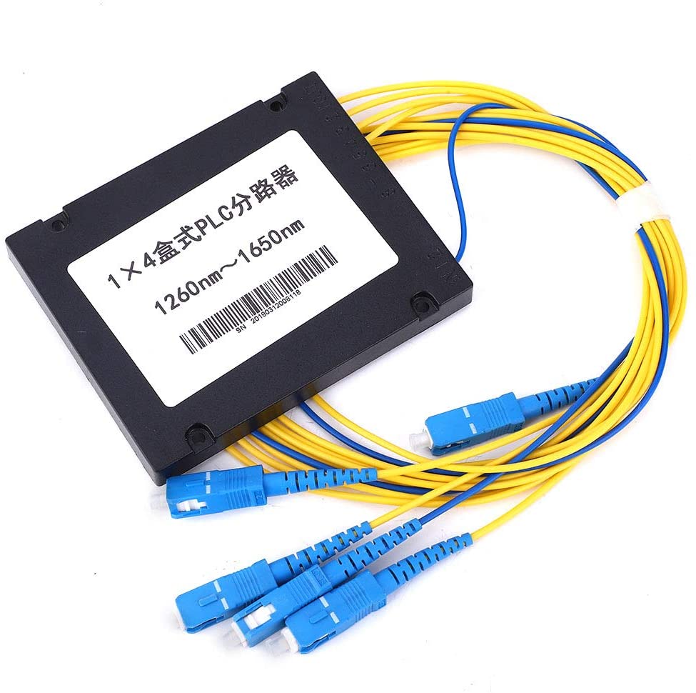 4 Way SC UPC Plc Optical Fiber Optic Couplers And Splitters 1x4