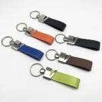 Personalized Leather Key Chain Brass Custom Soft Enamel Nickel Plated