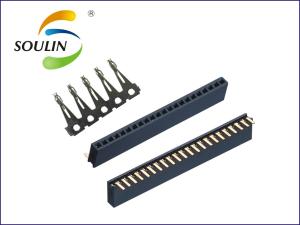 Wholesale PA9T 1.27mm Female Header Connector Single Row Right Angle H3.4 from china suppliers
