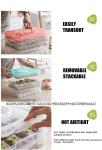 Refrigerator Organizer Bin, Plastic Food Storage Containers With Lid, Stackable