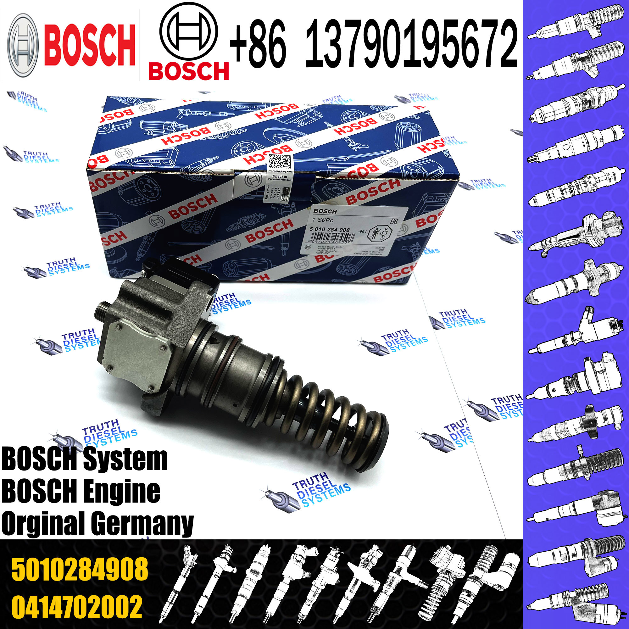 Diesel Common Rail Fuel Injection Unit Pump 0414755006 5001860115