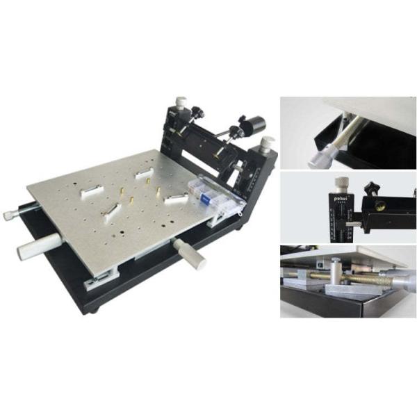 Benchtop Manual SMT Screen Printer for Double-Sided PCB Assembly, 300×400mm Solder Paste Printing