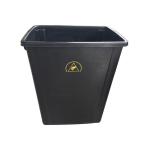 Lids Style Permanent ESD Trash Cans / Waste Basket Color Black w/ESD Symbol