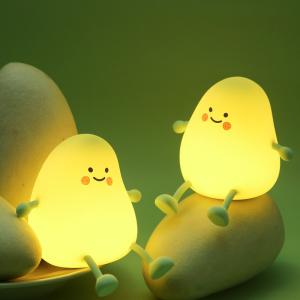 Wholesale Mango Night Light Cute Children Silicone Lamp For Kids Bedroom Sleeping Lighting USB Charging LED Night Lights from china suppliers