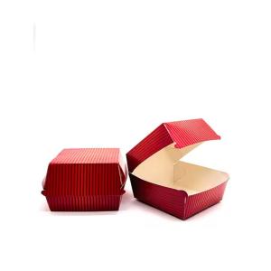 Wholesale Custom Printed Disposable Food Grade Kraft Paper Burger Box – Eco-Friendly Fast Food Packaging, FSC Certified &amp; Free Design from china suppliers