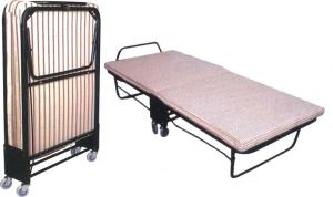 Wholesale Hotel Fordable Extra Bed Easy to Move with Wheels Fold Up Metal Rollaway Bed from china suppliers