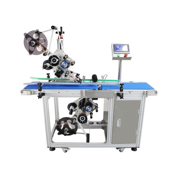 Top and Bottom Flat Box Sticker Labeling Machine for Restaurant Carton Assembly