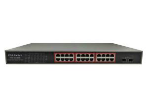 Wholesale POE-S0224GB (24GE+2GE SFP) 24 Port Gigabit IEEE802.3af/at PoE Switch 350W Built-in Power Supply (Newly Developed) from china suppliers
