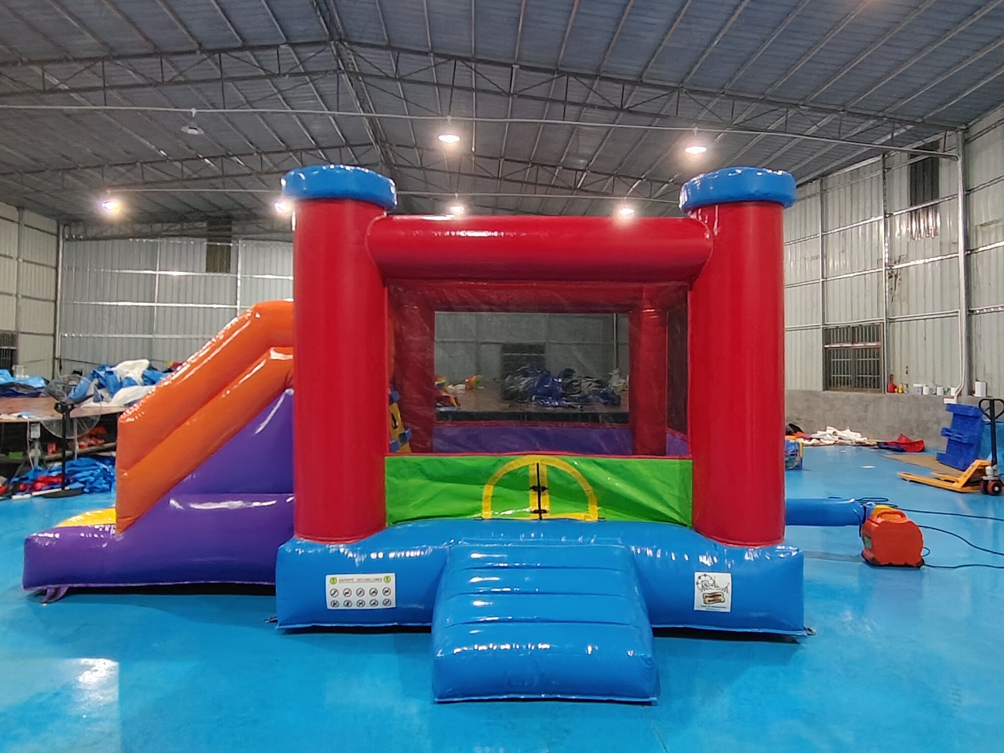 Commercial High Quality Inflatable Jumping Castle With Dry Slide Inflatable Bounce House With Slide Combo For Kids