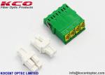 Green Color Quad LC APC Shutter Adapter Singlemode Mid Coupler 4 Ways Chanel