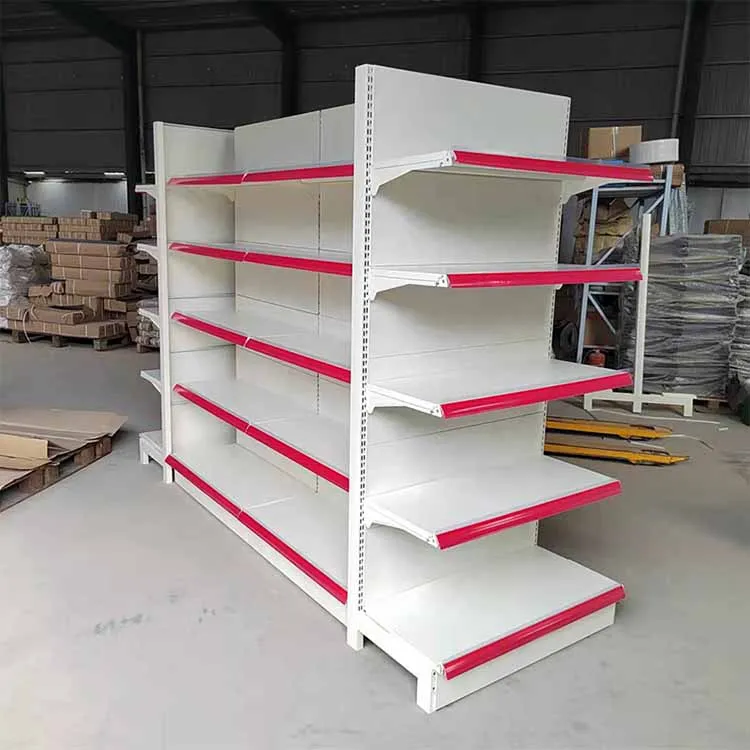 Factory Custom Size gondola shelving double-sided mart racks supermarket Large capacity gondola rack hardware store product