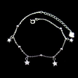 Wholesale Adjustable Sterling Silver Charm Bracelet , Sterling Silver Star Bracelet from china suppliers